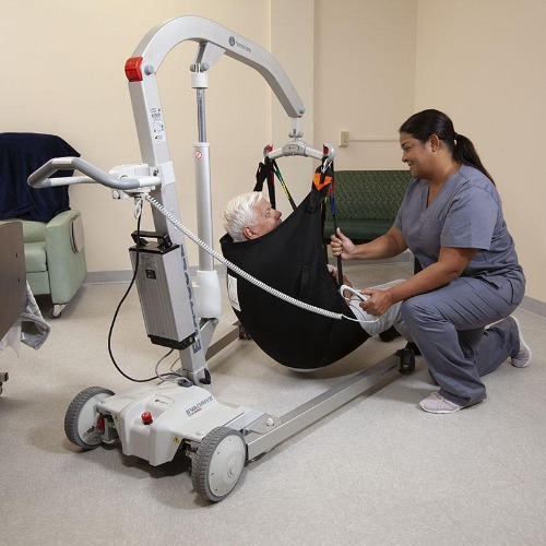 Helping Elderly Disabled Get Up After A Fall, Mobile Hoist For Fall Rescue